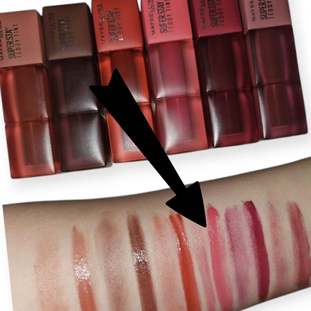NYX Lip Liner and Maybelline Super Stay Teddy Tint Lip Combo - Pink - Picture 3 of 4